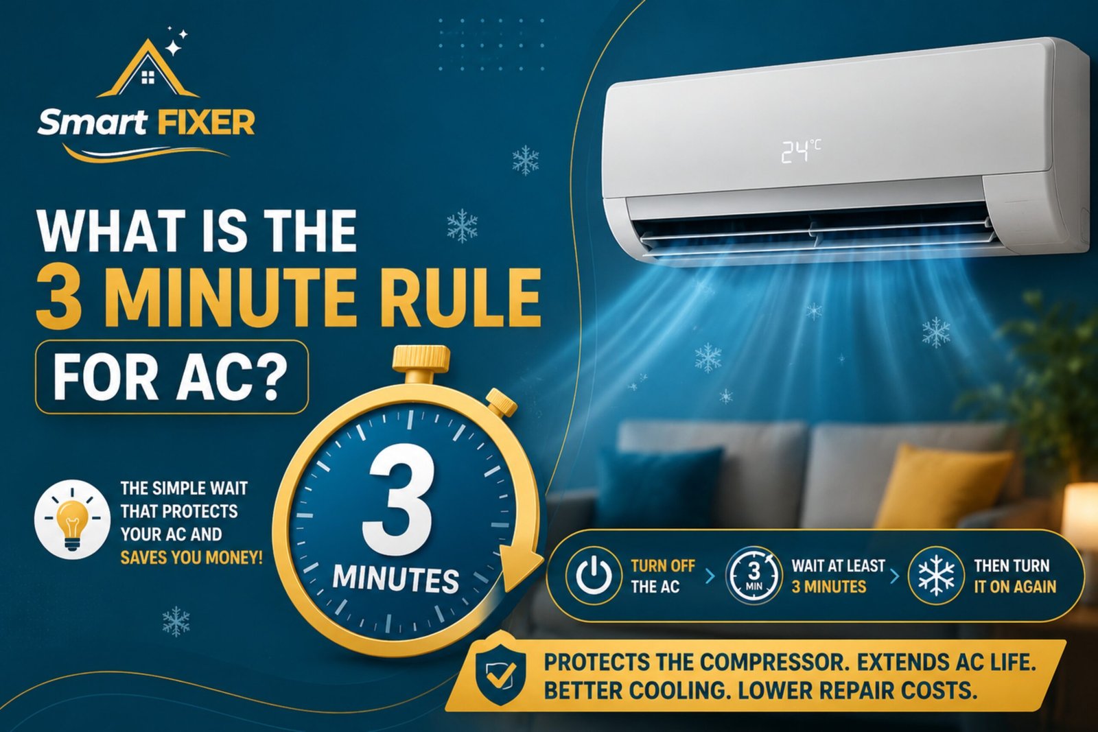 3 minute rule for AC