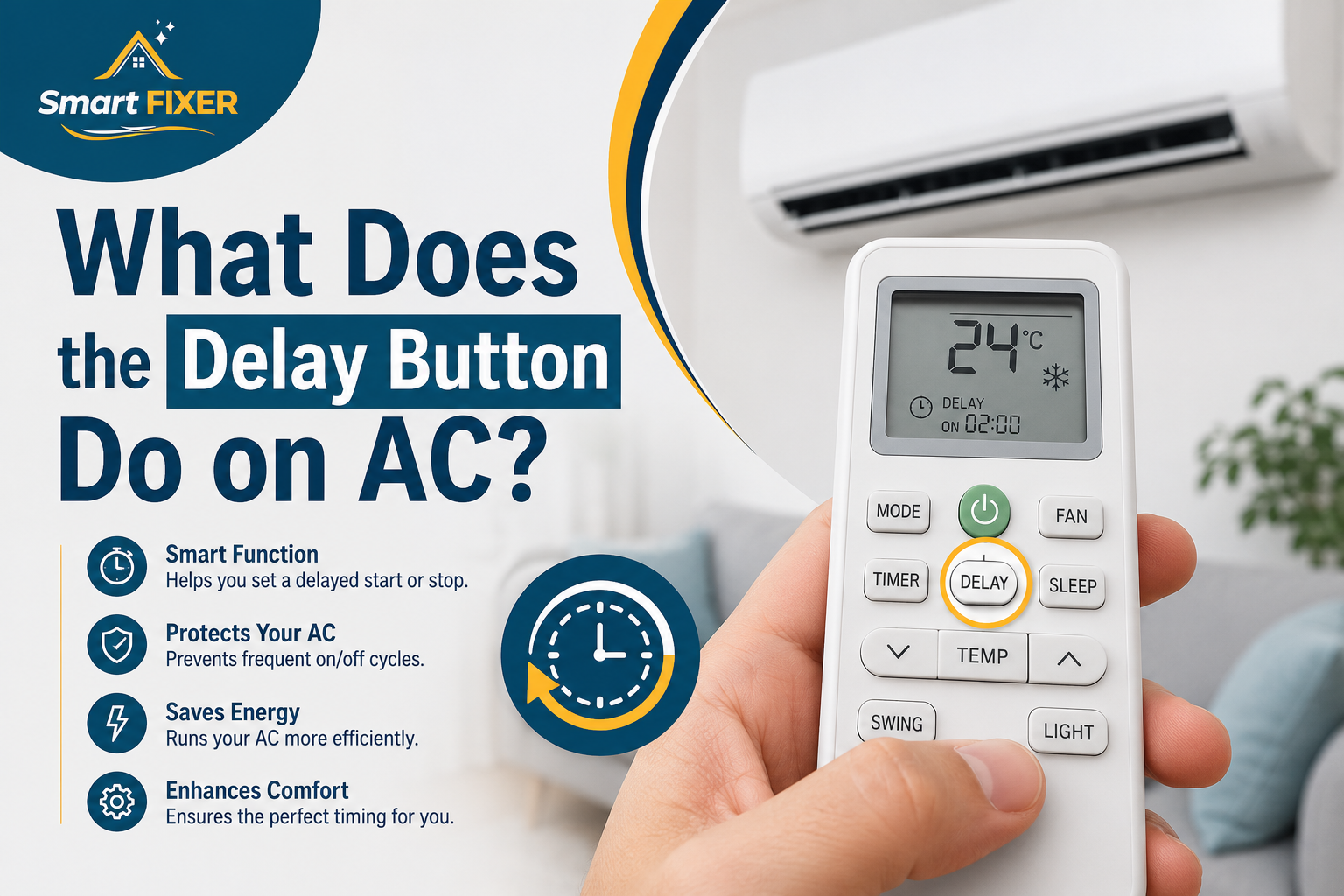 Delay Button Do on AC