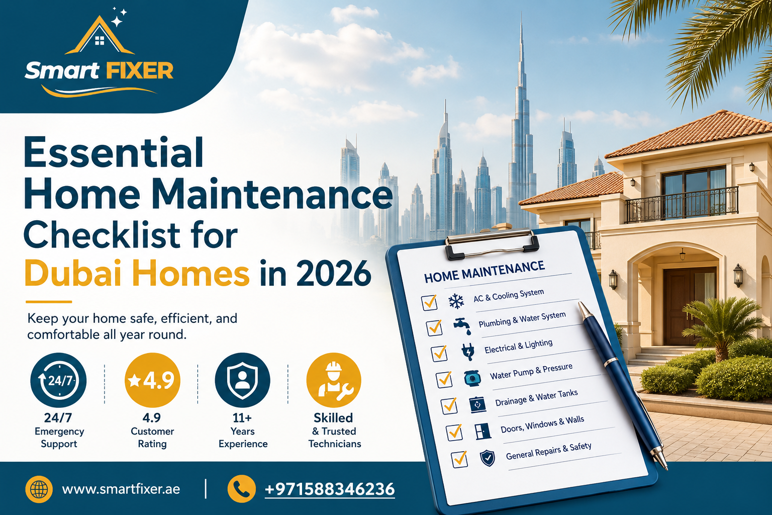 Home Maintenance Checklist for Dubai Homes in 2026